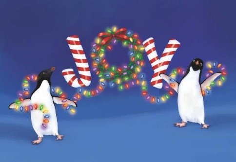 Waddle for Joy Personalised Christmas Cards