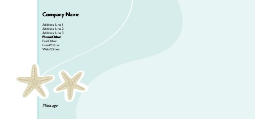 Seaside Romance Full Colour Compliment Slips