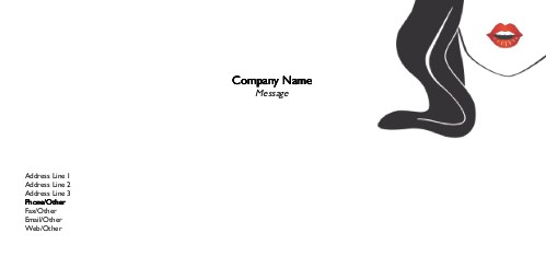 Striking Silhouette Full Colour Compliment Slips