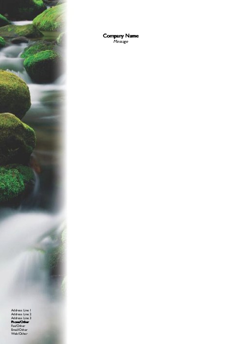 Babbling Brook A4 Letterhead