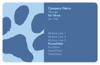 Big Blue Paw Full Colour Business Cards