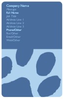 Big Blue Paw Full Colour Business Cards