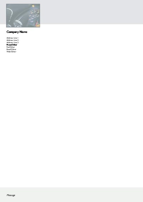 Car Collage A4 Letterhead