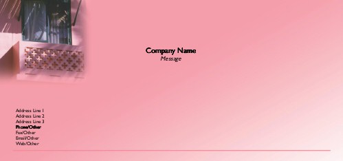 Hotel Balcony Full Colour Compliment Slips