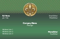 Latticed Fleur-de-lis Recycled Business Cards