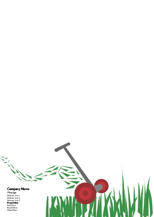 Mow it Down A4 Letterhead