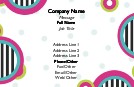 Striped Dots Full Colour Magnetic Business Cards