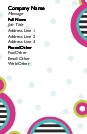 Striped Dots Full Colour Business Cards
