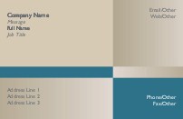 Tan to Teal Full Colour Business Cards