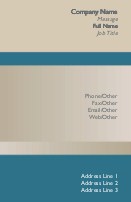 Tan to Teal Recycled Business Cards