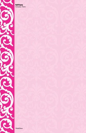 Elegant Pink Lace Large Note Pads