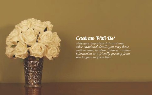 Flower in Vase Oversized Save the Date  Postcards