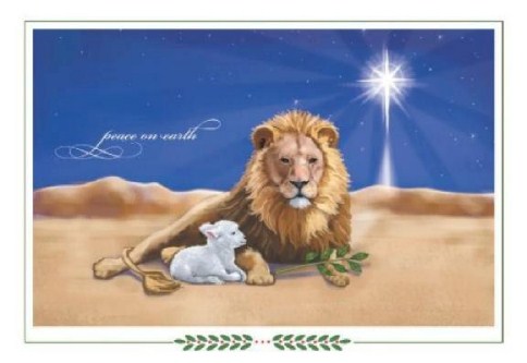 Lamb of Peace Personalised Christmas Cards