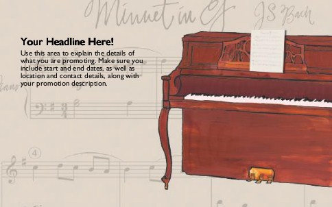 Music In Me Full Colour Oversized Postcards