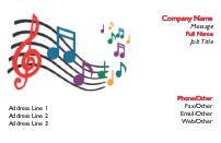 Musical Score Recycled Business Cards