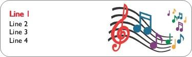 Musical Score Return Address Labels