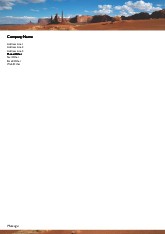Southwest Desert Scene A4 Letterhead