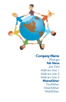 Kids Holding Hands Recycled Business Cards