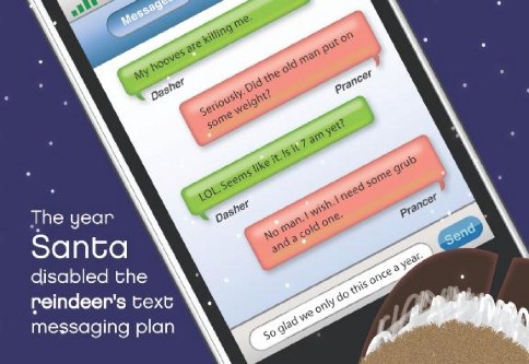 Reindeer Chat Personalised Christmas Cards