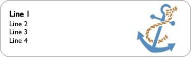 Blue Anchor Return Address Labels
