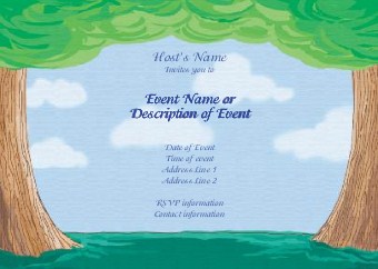 Family Trees Postcard Invitation-Standard