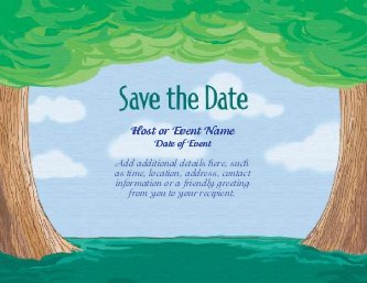 Family Trees Large Save the Date Magnets