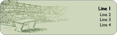 Barnyard Bench Return Address Labels