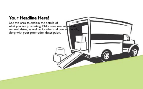 Open Removal Van Full Colour Oversized Postcards