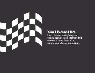 Chequered Flag with Black Background Large Magnets