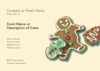 Christmas Biscuits Postcard Invitation-Standard