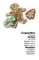 Christmas Biscuits Full Colour Magnetic Business Cards