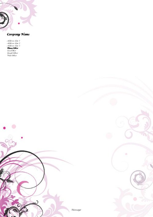 Special Soiree A4 Letterhead