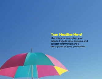Colourful Beach Umbrella Large Magnets
