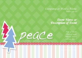 Jubilant Peace Postcard Invitation-Standard