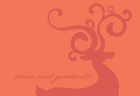 Mod Reindeer Personalised Christmas Cards