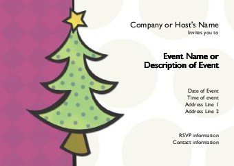 Tree Glee Postcard Invitation-Standard