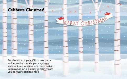 Woodsy Christmas Full Colour Oversized Postcards