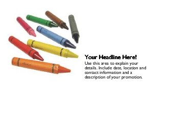 Colourful Crayons Large Magnets