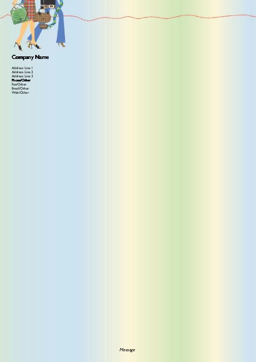 Fashionistas on Foot A4 Letterhead