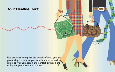 Fashionistas on Foot Full Colour Oversized Postcards