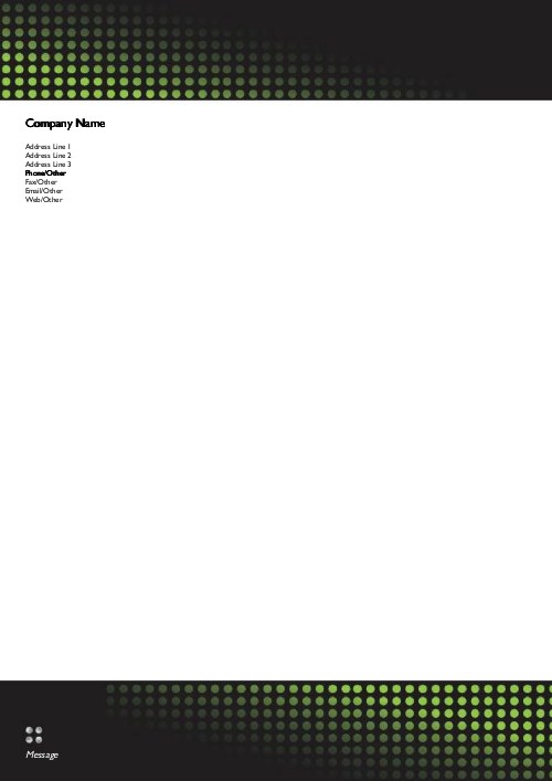 In the Lime Light A4 Letterhead