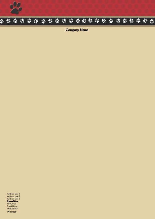 Paws for a Picture A4 Letterhead