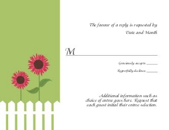 Garden Party Reply Cards