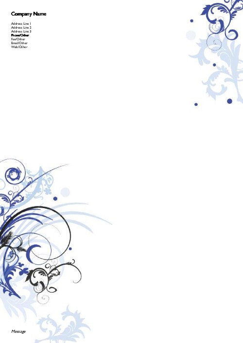 Midnight Jam A4 Letterhead