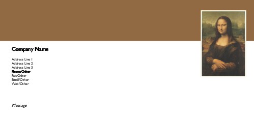Mona Lisa Full Colour Compliment Slips