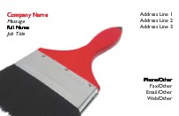 Paint Brush Full Colour Business Cards