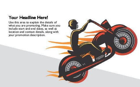 Extreme Wheelie Full Colour Oversized Postcards
