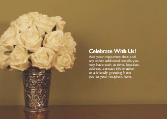 Flower in Vase Standard Sized Save the Date Postcards