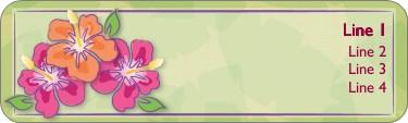 Hibiscus Happenings Return Address Labels