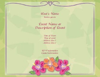 Hibiscus Happenings Hen Night Invitations